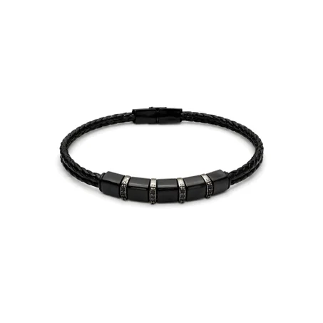 Bracelet Homme - Motif Et Fermoir Acier Inoxydable