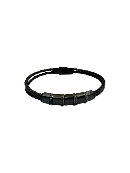 Bracelet Homme - Motif Et Fermoir Acier Inoxydable