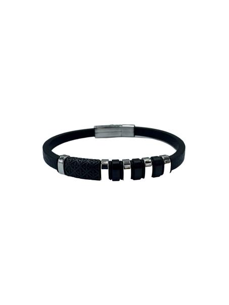 Bracelet Homme - Motif Et Fermoir Acier Inoxydable