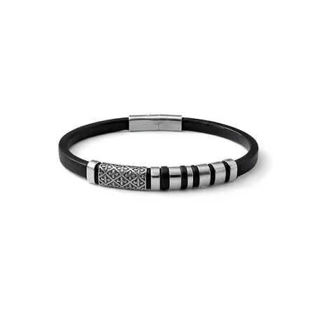 Bracelet Homme - Motif Et Fermoir Acier Inoxydable