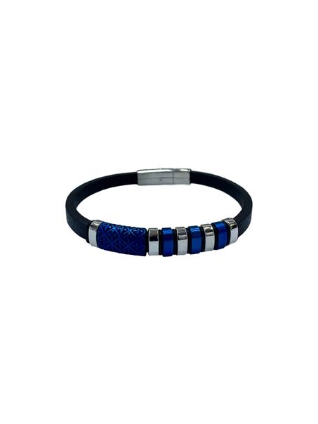 Bracelet Homme - Motif Et Fermoir Acier Inoxydable