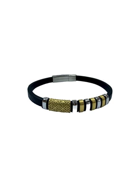 Bracelet Homme - Motif Et Fermoir Acier Inoxydable