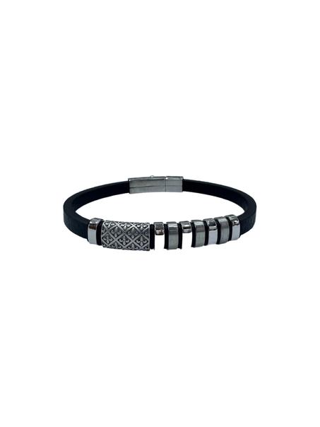 Bracelet Homme - Motif Et Fermoir Acier Inoxydable