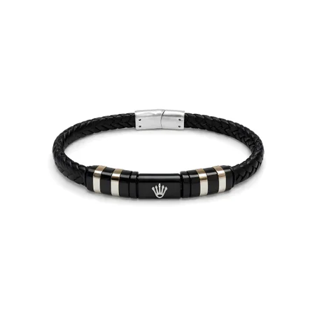 Bracelet Homme - Motif Et Fermoir Acier Inoxydable
