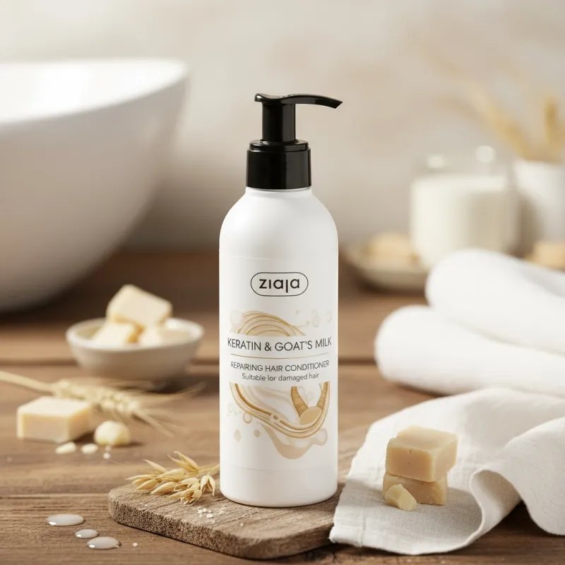 Après shampoing réparateur à la kératine et au lait de chèvre - Ziaja