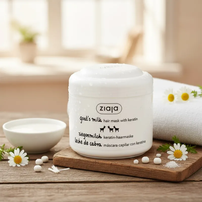 Masque revitalisant cheveux à la kératine et au lait de chèvre - Ziaja
