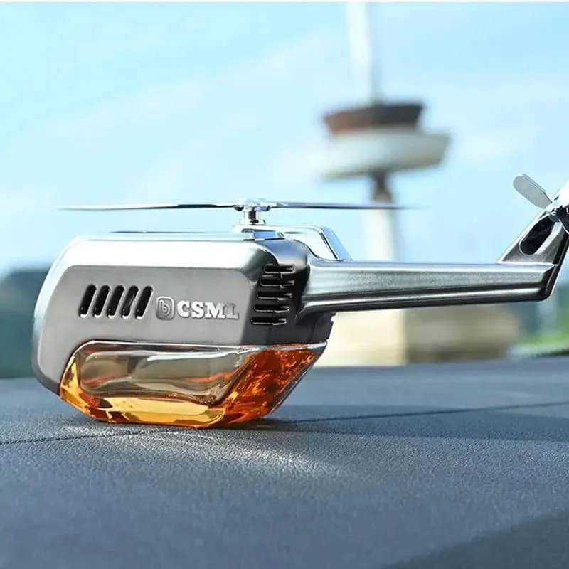 معطرات السيارة على شكل طائرة هليكوبتر تعمل بالطاقة الشمسية للسيارة