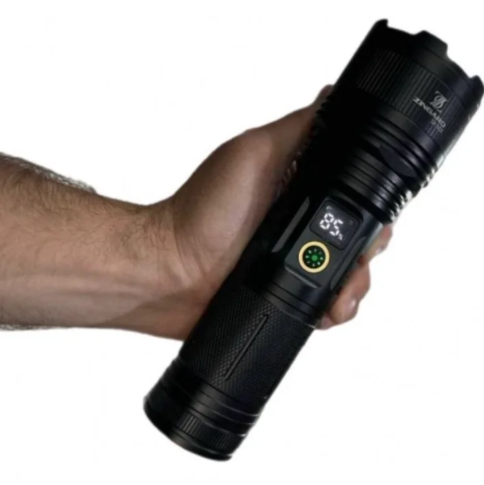 مصباح جيب LED أبيض SX-503 قابل لإعادة الشحن، مصباح يدوي عالي الطاقة 8000 لومن