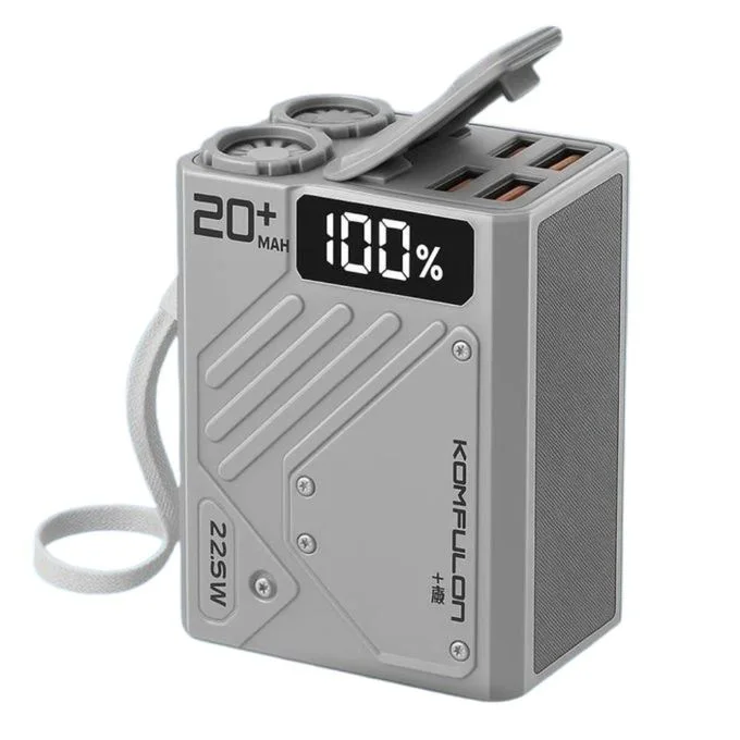 Konfulon A51Q: باور بانك 20000mAh شحن فائق السرعة 22.5W مع كشاف طوارئ