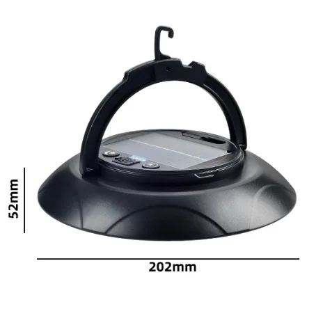 مصباح التخييم LED SMILING SAHRK LY8309، 5 أوضاع إضاءة ملونة، يعمل بالطاقة الشمسية، قابل لإعادة الشحن عبر منفذ USB-C، مقاوم للماء، .