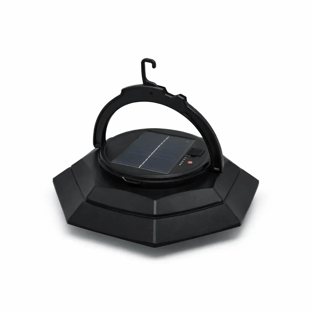 مصباح التخييم LED SMILING SAHRK LY8309، 5 أوضاع إضاءة ملونة، يعمل بالطاقة الشمسية، قابل لإعادة الشحن عبر منفذ USB-C، مقاوم للماء، .