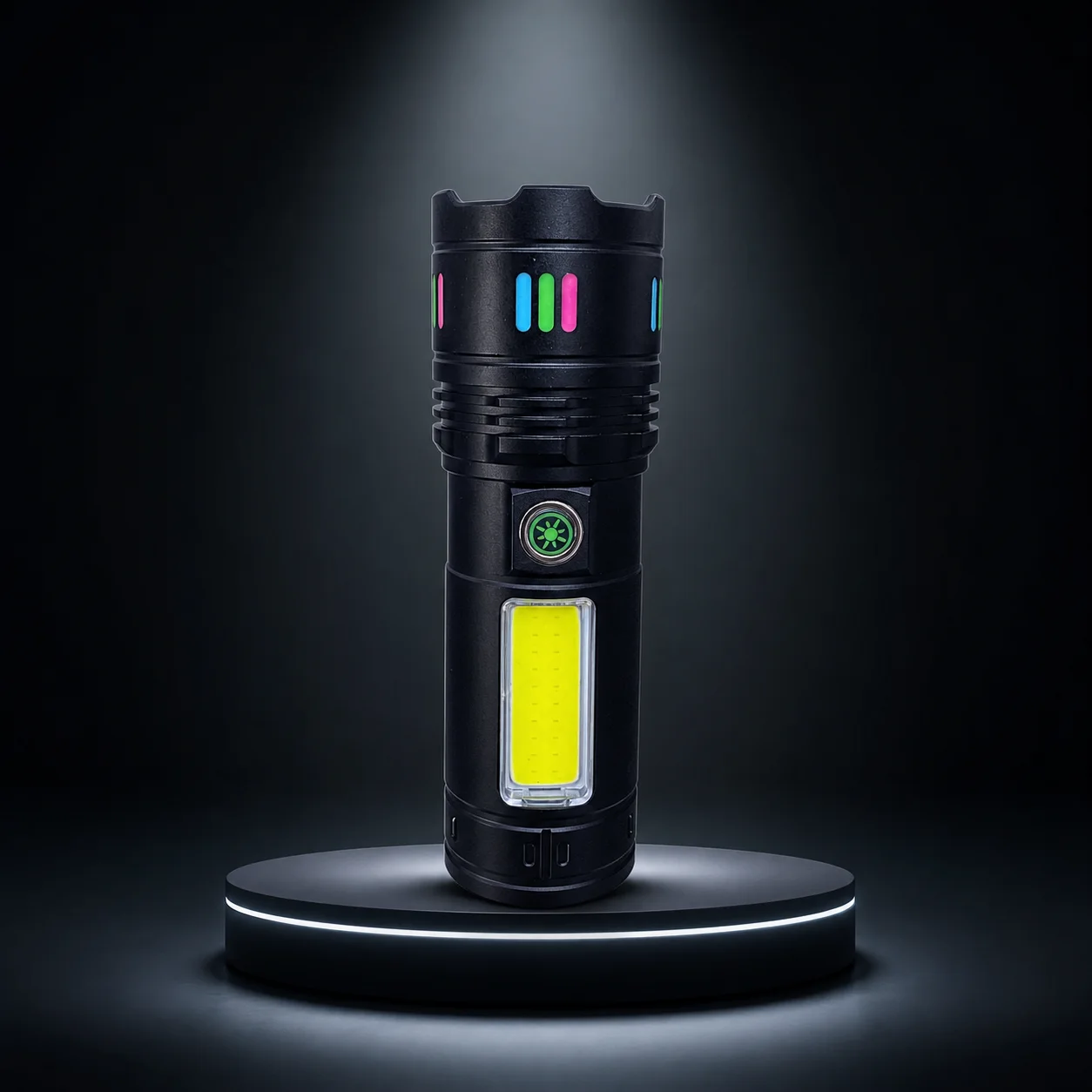مصباح جيب LED أبيض SX-503 قابل لإعادة الشحن، مصباح يدوي عالي الطاقة 8000 لومن