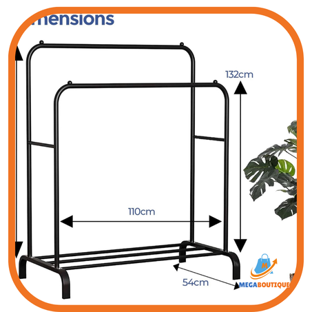 رف معطف مزدوج لتخزين الملابس