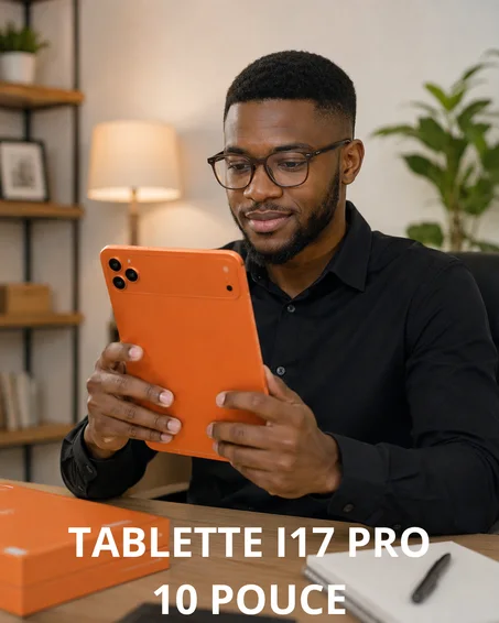 Tablette Luxury Touch i17 Pro Max de 10,1 pouces avec finition mate caméra arrière à triple objectif disposé de manière similaire aux modèles IPHONE 17 Pro Max 24 Go de RAM et 1 Tere de ROM.