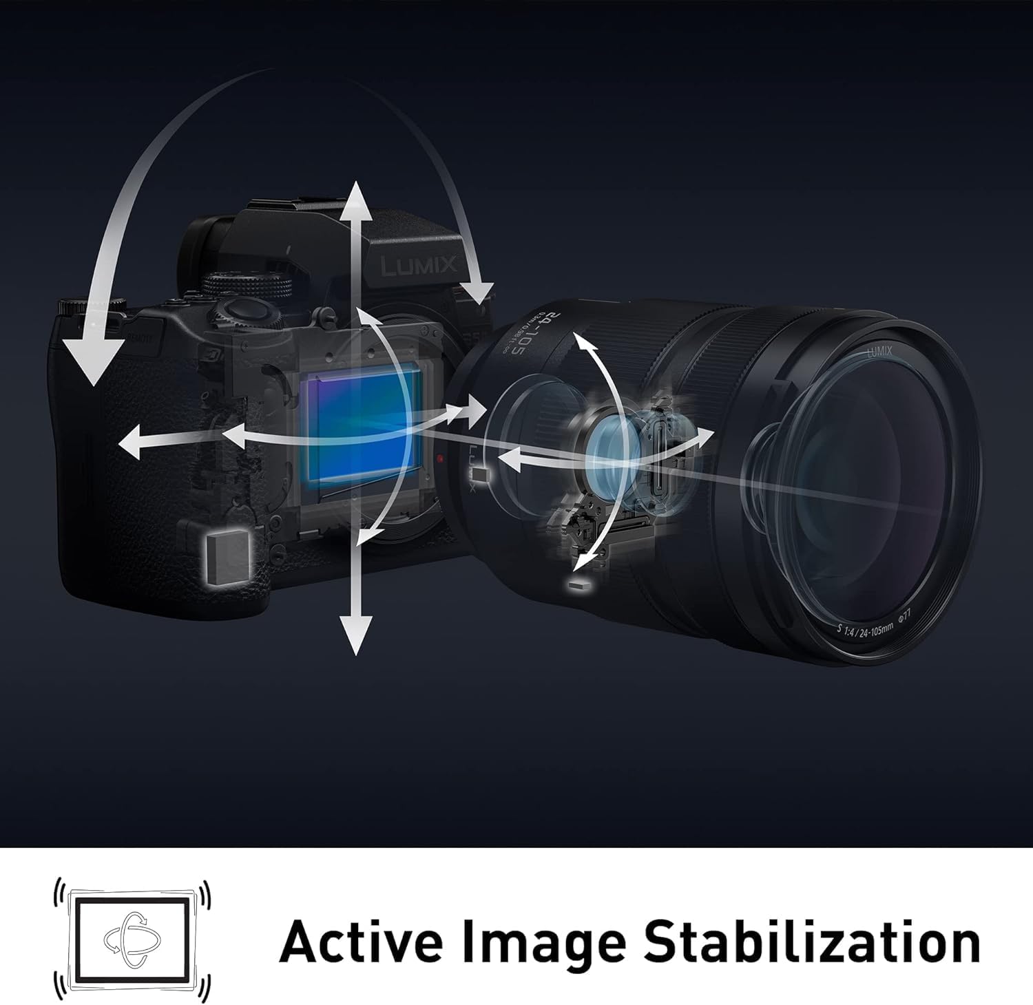 Panasonic LUMIX S5II Mirrorless Camera, 24.2MP Full Frame with Phase Hybrid AF, Active I.S. Technology, Unlimited Recording with 20-60mm F3.5-5.6 and 50mm F1.8 L Mount Lenses - DC-S5M2WK