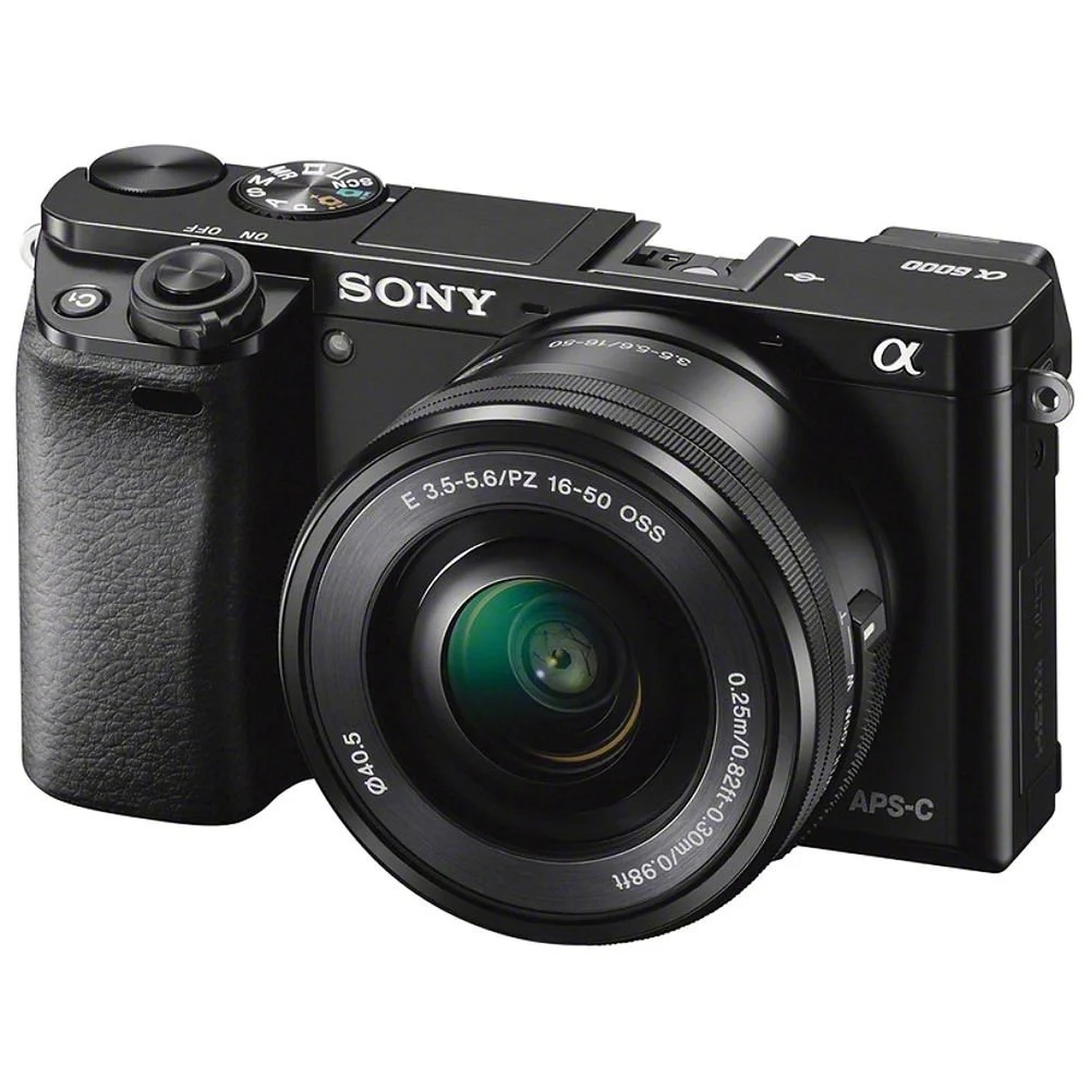 Sony Alpha a6000 Mirrorless Camera with 16-50mm and 55-210mm Lenses ILCE6000Y/B Starter Kit