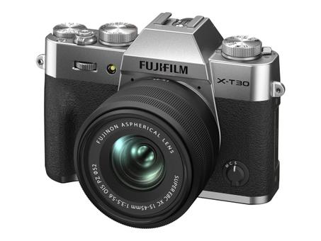 Fujifilm X Series X-T30 II - Digital camera - mirrorless - 26.1 MP - APS-C - 4K / 30 fps - 3x optical zoom - Fujinon XC 15-45mm OIS PZ lens - Wi-Fi, Bluetooth - silver