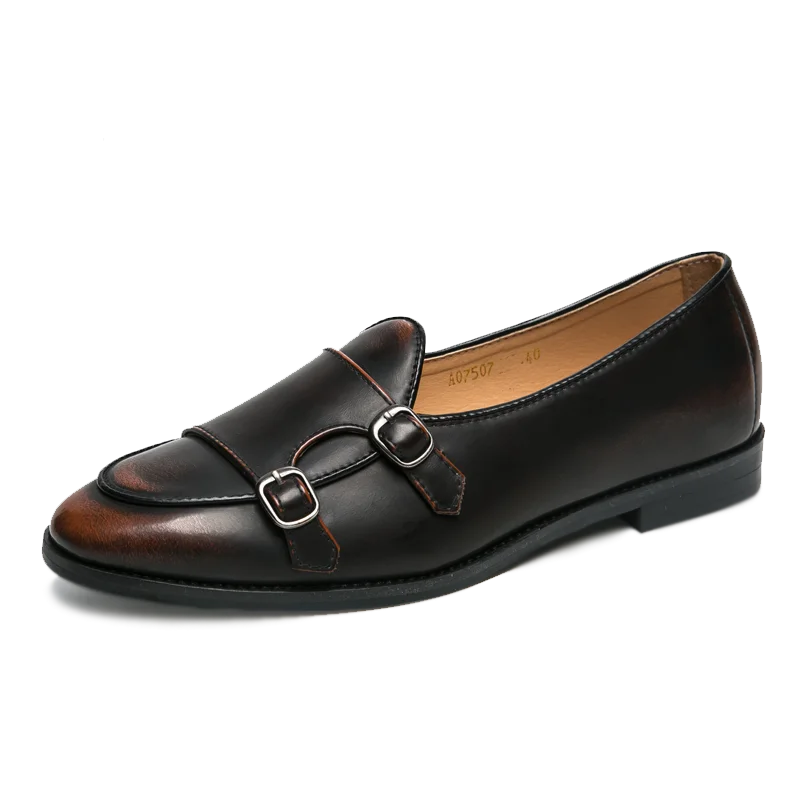 Mocassins en cuir brillant pour hommes