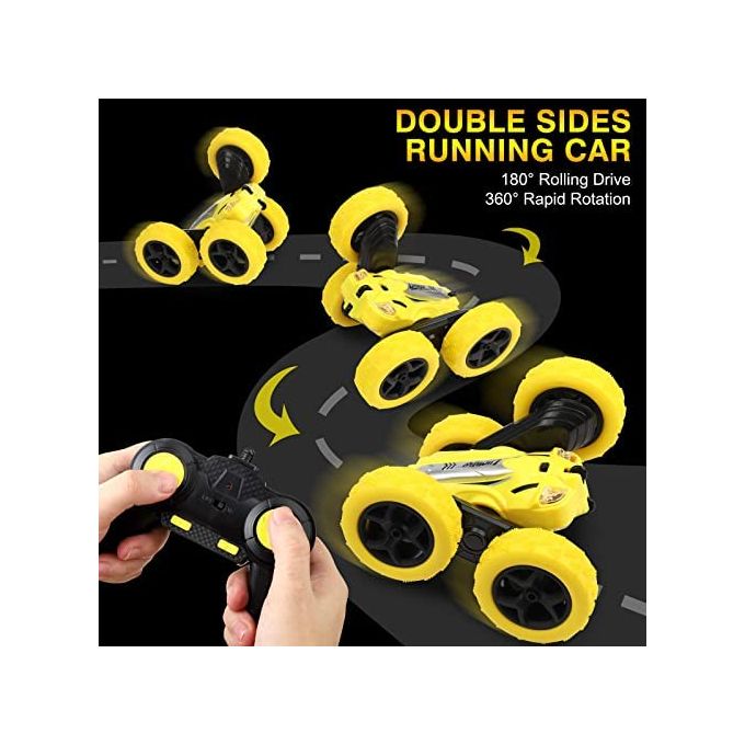 VOITURE TELECOMMANDEE A ROTATION 360 DEGRES DOUBLE FACE STUNT RACING