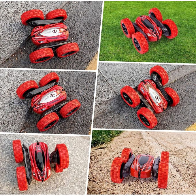 VOITURE TELECOMMANDEE A ROTATION 360 DEGRES DOUBLE FACE STUNT RACING