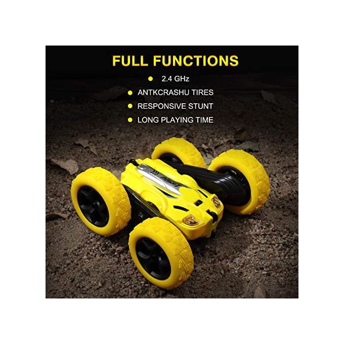 VOITURE TELECOMMANDEE A ROTATION 360 DEGRES DOUBLE FACE STUNT RACING