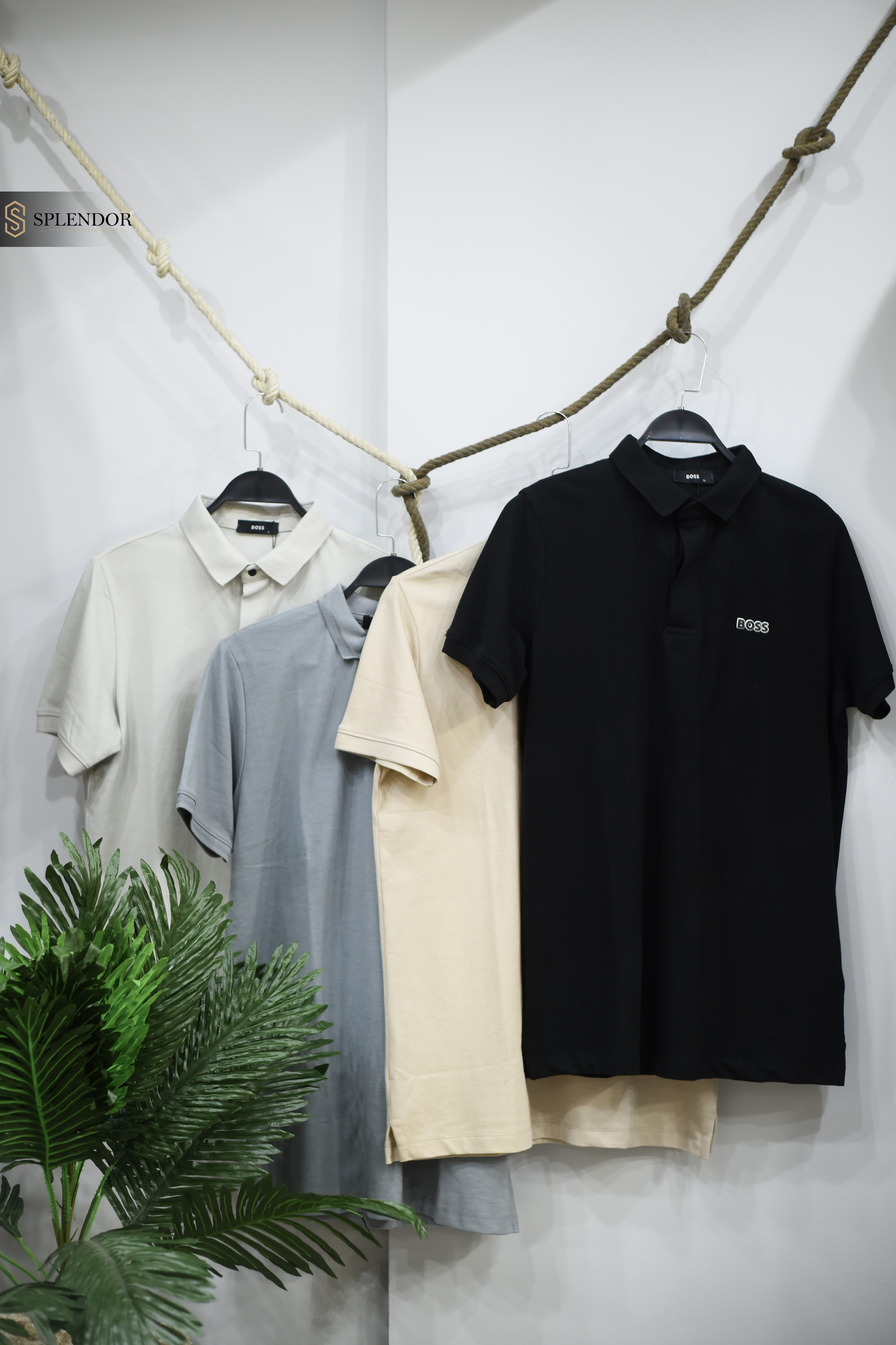 T-SHIRT POLO (BOSS) بخامه صيفيه مريحه