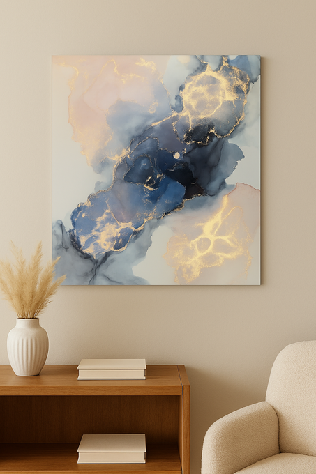 روح الفن – لوحات بالأزرق والذهب