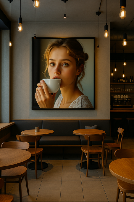 لحظة تأمل مع فنجان قهوة