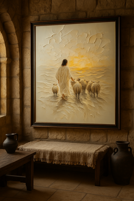 الراعي والنور الإلهي 🌄🕊️