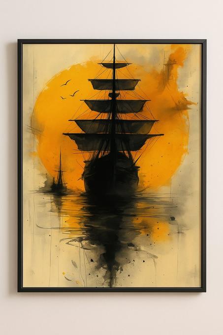 ⛵ سفينة الغروب - رحلة في أعماق البحر 🌅