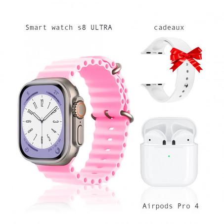 Smart Watch S8 ULTRA + Airpods Pro + 2 Belts