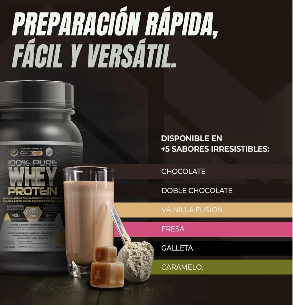 Proteína de suero de leche Healthy Fusion 1 kg