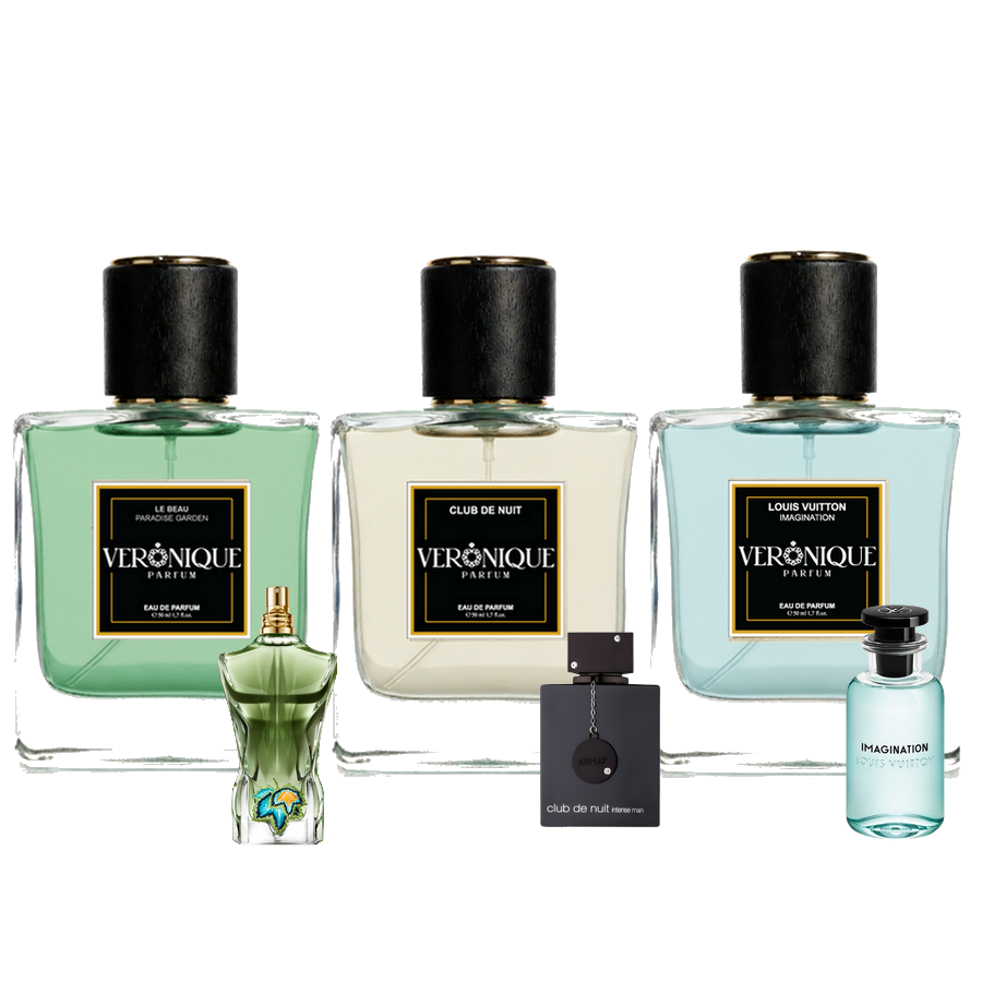 Pack 3 50ml CLUB DE NUIT, LOUIS VUITTON IMAGINATION, PARADISE GARDEN