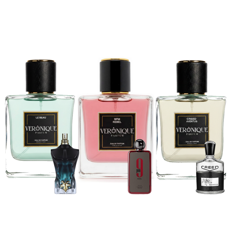 Pack 3 50ml CREED AVENTUS, LE BEAU, 9PM REBEL