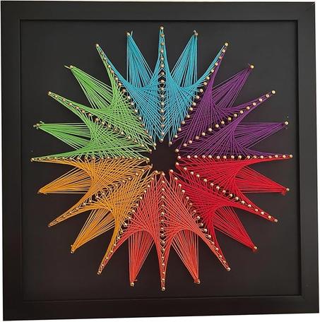 EYANKUNG Kits de manualidades de arte de cuerda para adultos, principiantes, regalo único para mujeres (girasol, 12 x 12 pulgadas)