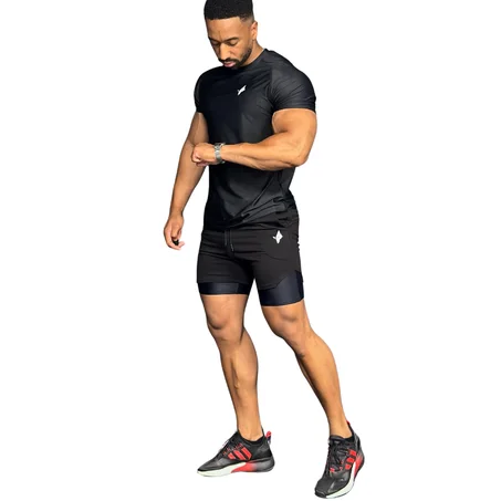 THE WOLFZ ENSEMBLE T-SHIRT  & SHORT  & SHORT COMPRESSION