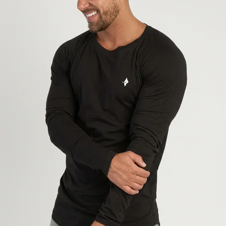 THE WOLFZ LONGSLEEVES FIT - BLACK