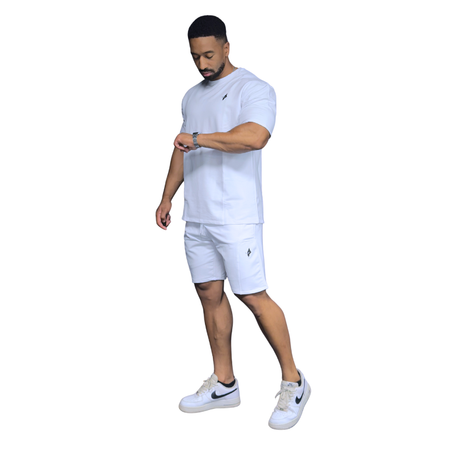 THE WOLFZ T-SHIRT  & SHORT WHITE