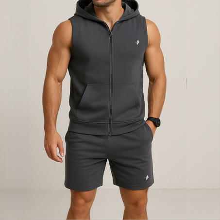 THE WOLFZ TANK HOODIE ZIP UP & SHORT
