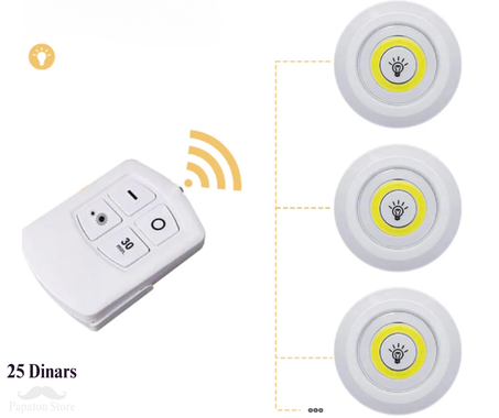 Pack de 03 spots Led blancs