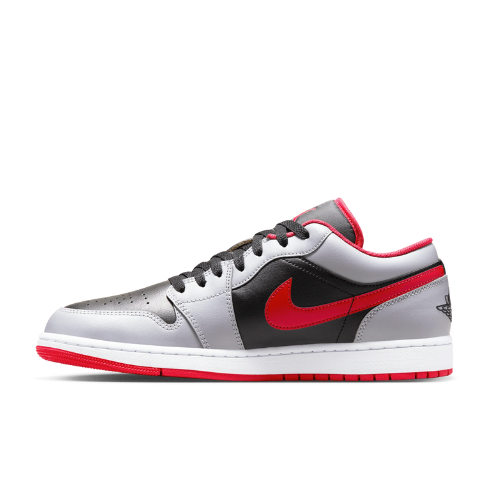 Nike Air Jordan 1 Low Shoes Cement Gray Fire Red Black