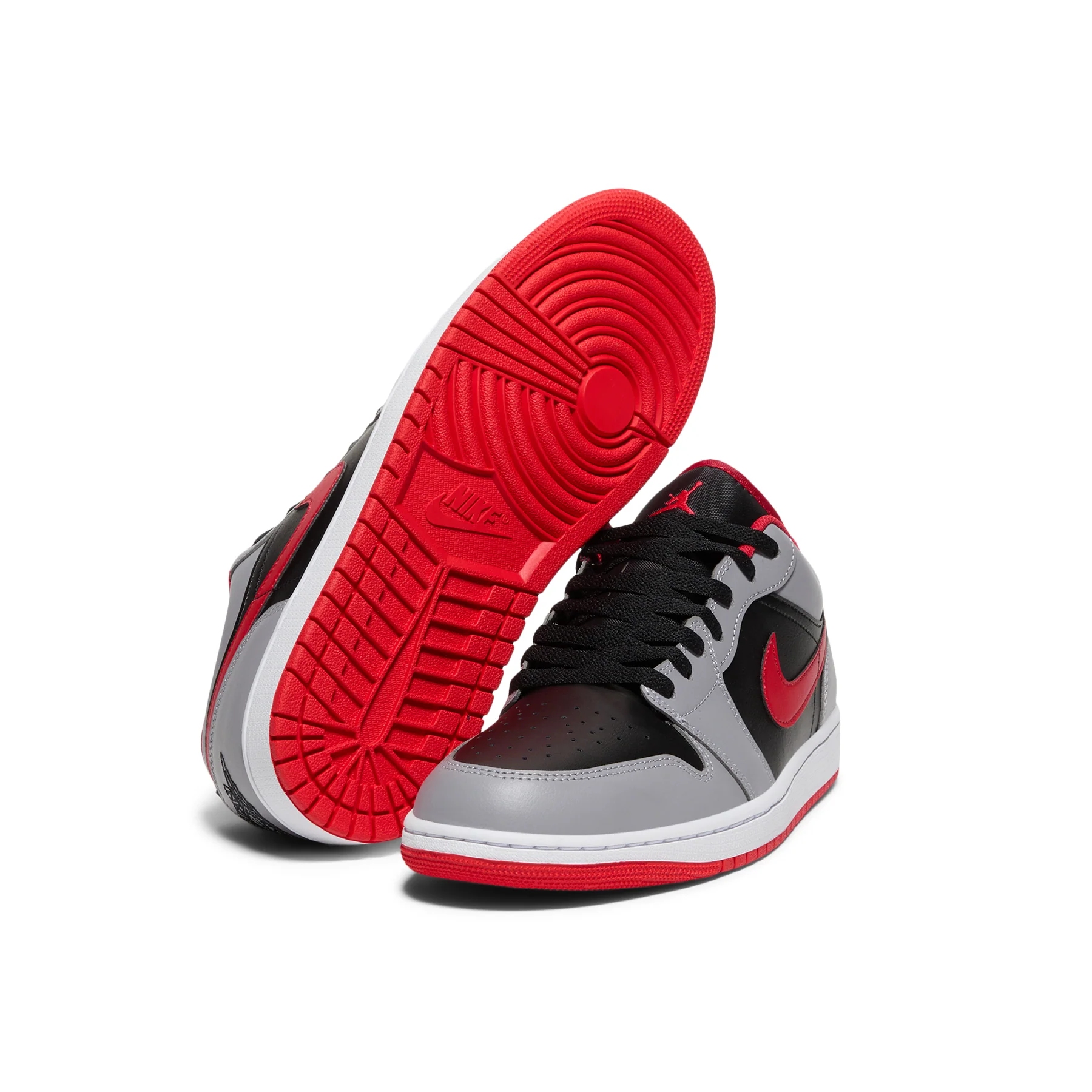 Nike Air Jordan 1 Low Shoes Cement Gray Fire Red Black