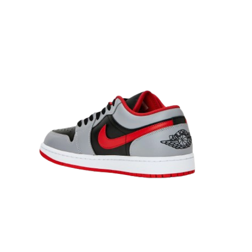 Nike Air Jordan 1 Low Shoes Cement Gray Fire Red Black