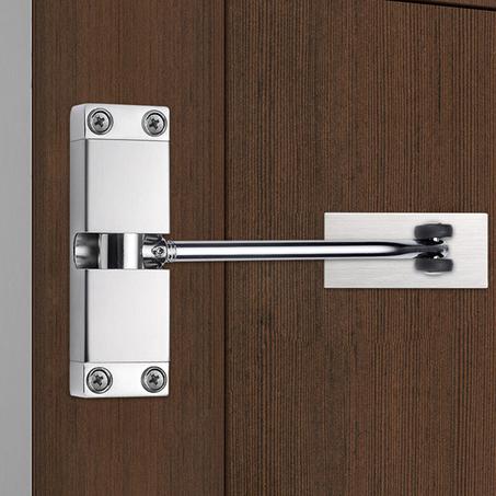 تصميم عصري لإغلاق الباب الأوتوماتيكي بنابض فضي اللون