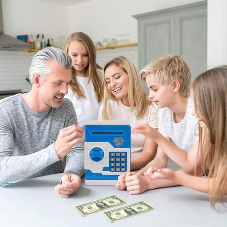 آلة بنك المال للأطفال مع كلمة المرور