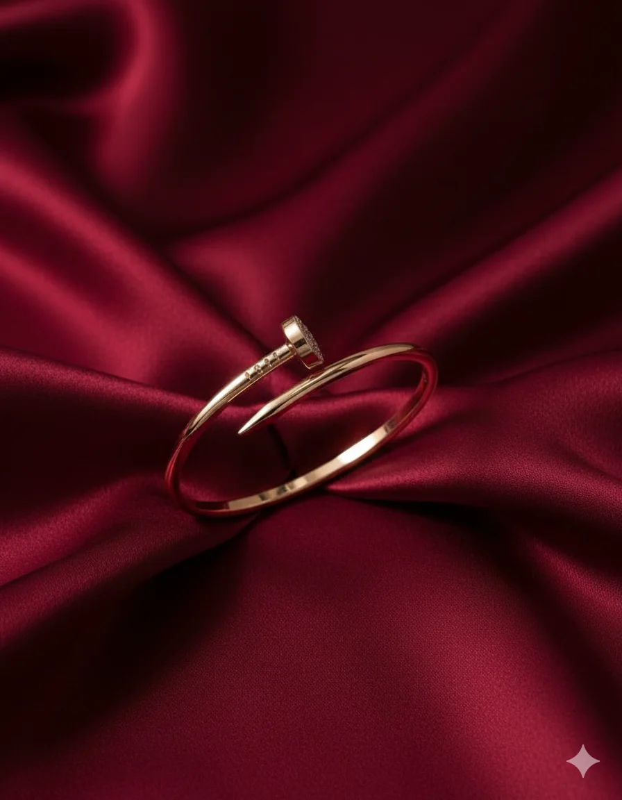 Gold Nail Cuff Bangle Bracelet