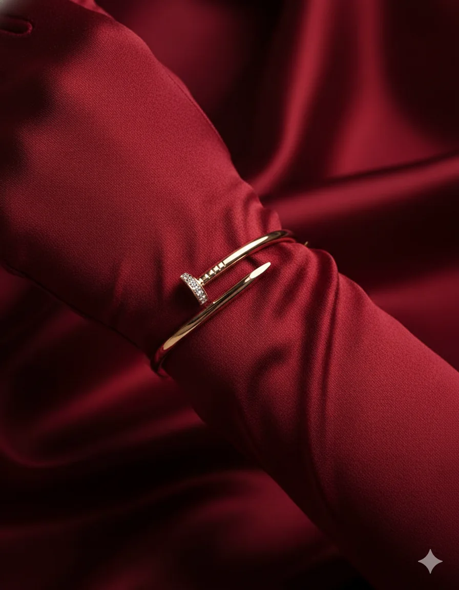 Gold Nail Cuff Bangle Bracelet