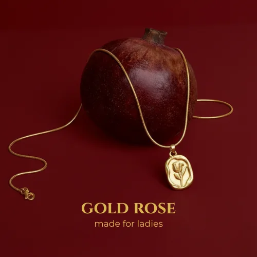 Gold Floral Pendant Necklace