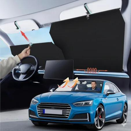 واقي شمس أمامي للسيارة – قابل للسحب