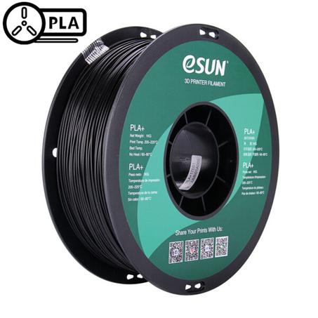 Filament 3D PLA+ eSUN Noir 1,75 mm 1 kg